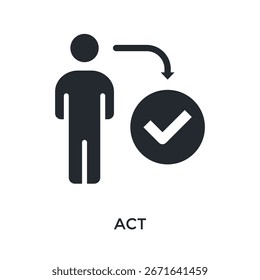 Act Icon Glyph Style. Vector Illustration For Graphic Design
