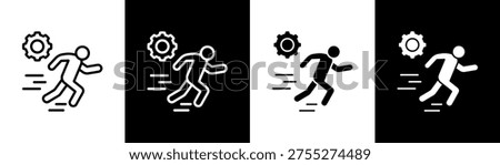 Act Icon Of Line Black And White Style Vector Illustrationn
