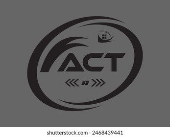 Diseño del logotipo de la letra ACT. Logo monograma simple y moderno. ACT Diseño de Vector Alfabeto Abstractas.