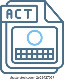 ACT Line Two Colour Icon