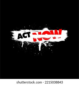 
act now abstract simple vintage fashion