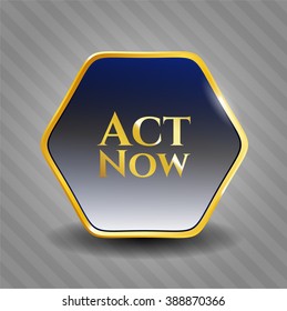 Emblema de oro de Act Now