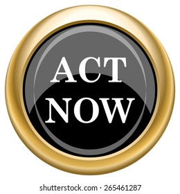 Act now icon. Internet button on white  background. EPS10 Vector. 
