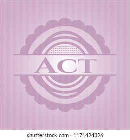 Act retro pink emblem