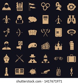 Act of war icons set. Simple set of 36 act of war vector icons for web for any design