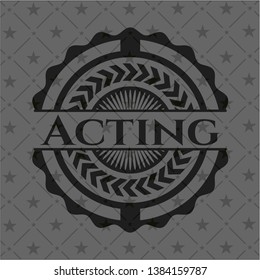 Acting black emblem. Vector Illustration. Detailed.