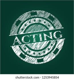 Acting chalkboard emblem