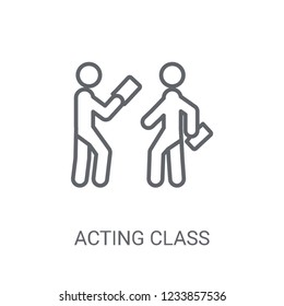 Acting class icon. Trendy Acting class logo concept on white background from People collection. Suitable for use on web apps, mobile apps and print media.