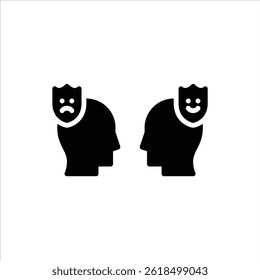acting glyph icon. fake solid illustration