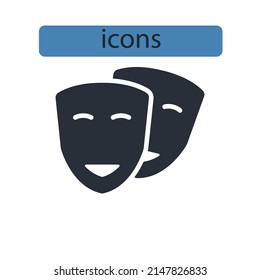 acting icons  symbol vector elements for infographic web
