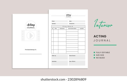 Acting Journal Kdp Interior Template