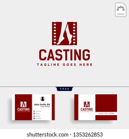 acting show or casting movie simple logo template vector illustration icon element
