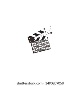 acting stars or casting movie simple logo template vector illustration icon element