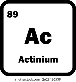 Actinium chemical element icon isolated on white background . Actinium icon vector