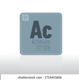 Actinium periodic table single element.