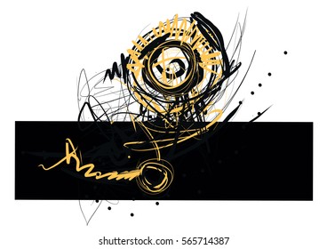 action abstract gestic vector painting 