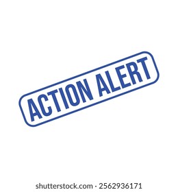 Action Alert Rubber Stamp Vector Template