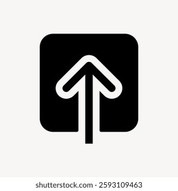 action, arrow, arrow symbol, black, computer icon, design, element, graphic, graphic element, icon, indicating, interface, interface design, minimalist, return, simple, square, symbol, ui icon, undo, 