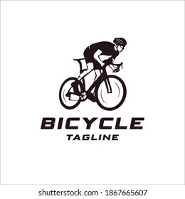 action, athlete, bike, cyclist, bicycle event logo concept.