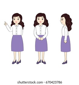 Action beautiful woman vector.