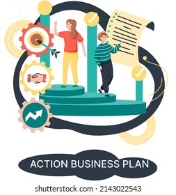 Plan de actividades, estrategias de desarrollo, previsión de riesgos de mercado. Secreto de éxito de la empresa, negocio de crecimiento de ideas, lograr metáfora objetivo, producción de estudio y mercado de ventas. Planificación biz estratégica