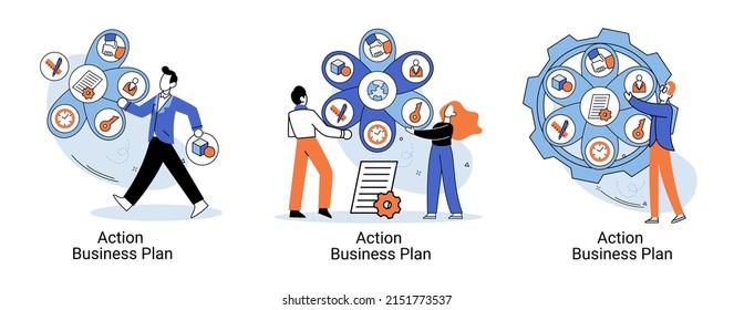 Action business plan, development strategies, foreseeing market risks. Company success secret, idea growing business achieve target metaphor, study production and sales market. Strategic biz planning