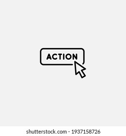 Action button icon sign vector,Symbol, logo illustration for web and mobile
