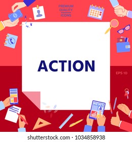 Action button symbol