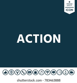 Action button symbol