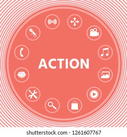 Action button symbol. Graphic elements for your design