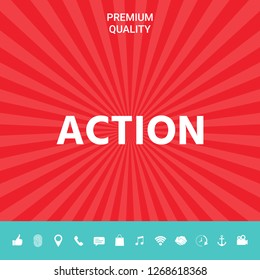Action button symbol. Graphic elements for your design