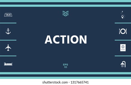 Action button symbol. Graphic elements for your design
