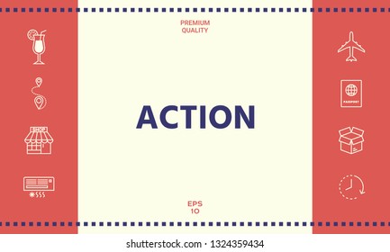 Action button symbol. Graphic elements for your design