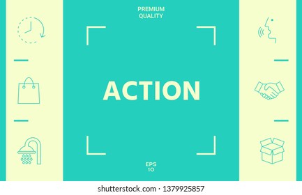 Action button symbol. Graphic elements for your design