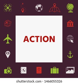 Action button symbol. Graphic elements for your design