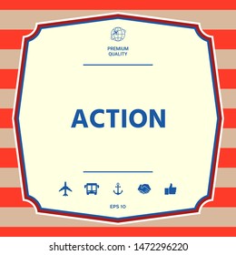 Action button symbol. Graphic elements for your design