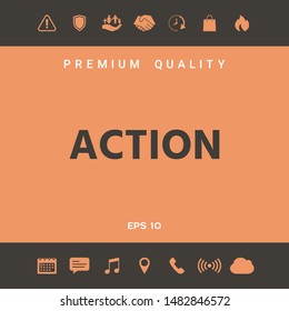 Action button symbol. Graphic elements for your design