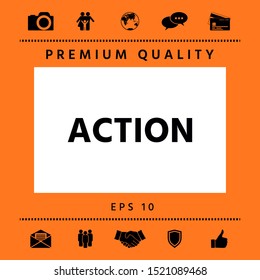 Action button symbol. Graphic elements for your design