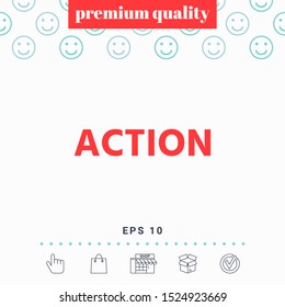 Action button symbol. Graphic elements for your design