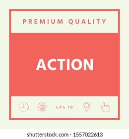 Action button symbol. Graphic elements for your design