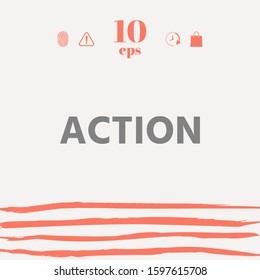 Action button symbol. Graphic elements for your design