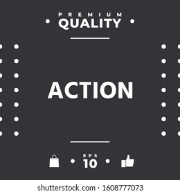 Action button symbol. Graphic elements for your design