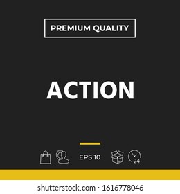 Action button symbol. Graphic elements for your design