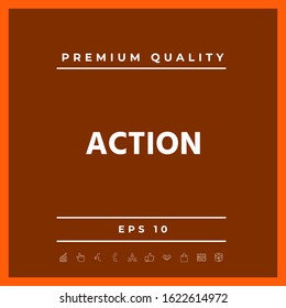 Action button symbol. Graphic elements for your design