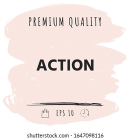 Action button symbol. Graphic elements for your design