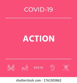 Action button symbol. Graphic elements for your design