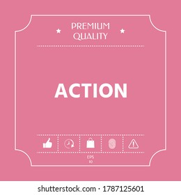 Action button symbol. Graphic elements for your design