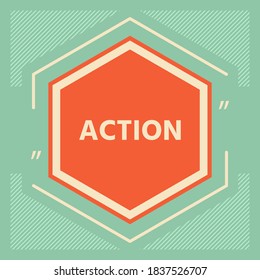 Action button symbol. Graphic elements for your design