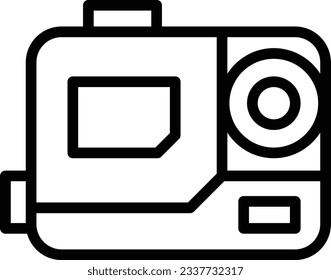 Icono de línea de la cadena de comandos de acción - Icono único, vector