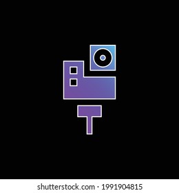 Action Camera blue gradient vector icon